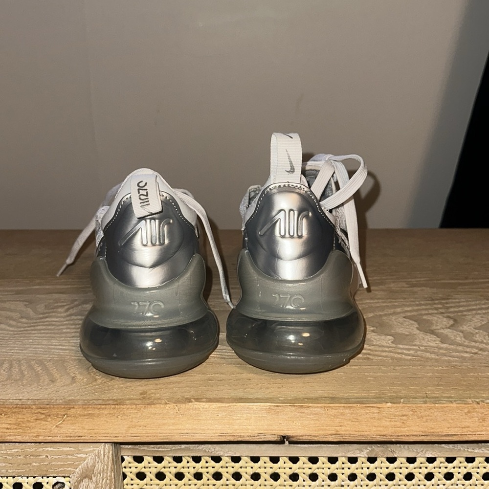 Nike Air Max White and Gray Sneakers - Picture 4 of 6